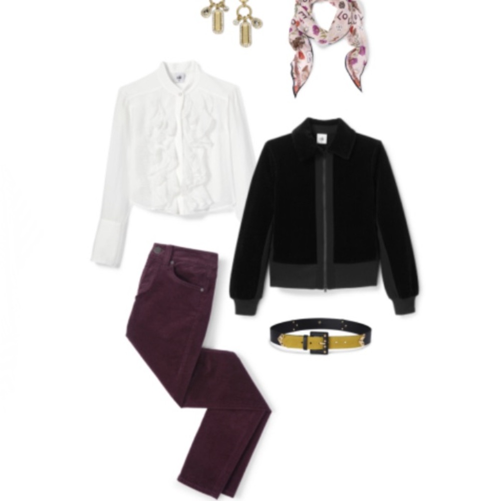 NEW! CABI Skinny Cords Vineyard Burgundy size 16 Brand New in Bag GORGEOUS! - Picture 6 of 14